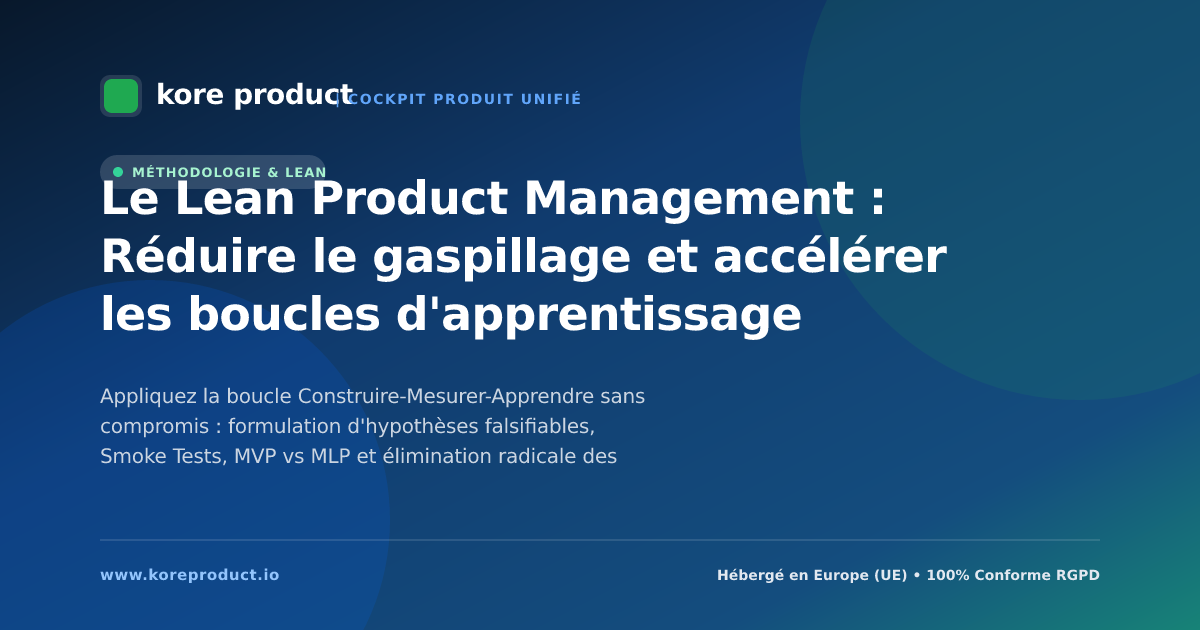 Le Lean Product Management : Réduire le gaspillage et accélérer les boucles d'apprentissage