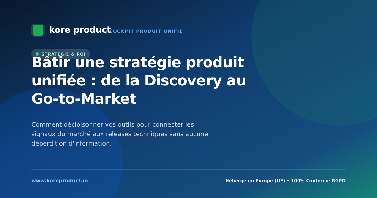 Bâtir une stratégie produit unifiée : de la Discovery au Go-to-Market
